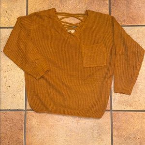 Knit Sweater Laced Detail